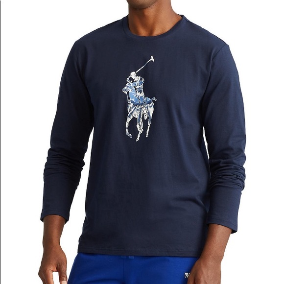 Polo Ralph Lauren Men's Tie-Dye Big Pony Logo Lightweight Pajama Top - Picture 1 of 6